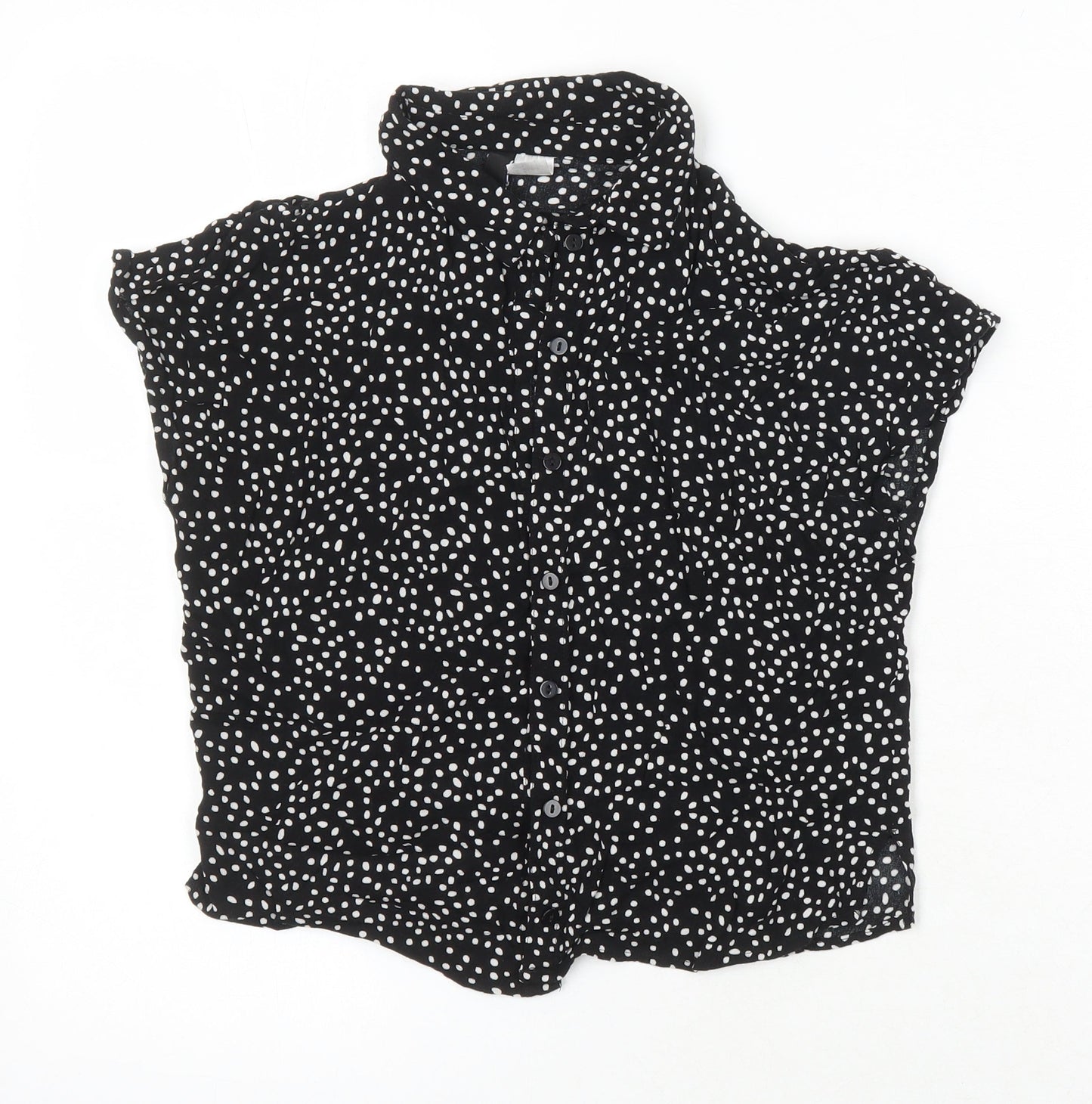 Womens UK Size 8 H&M Black Tunic Blouse