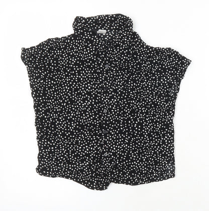 Womens UK Size 8 H&M Black Tunic Blouse