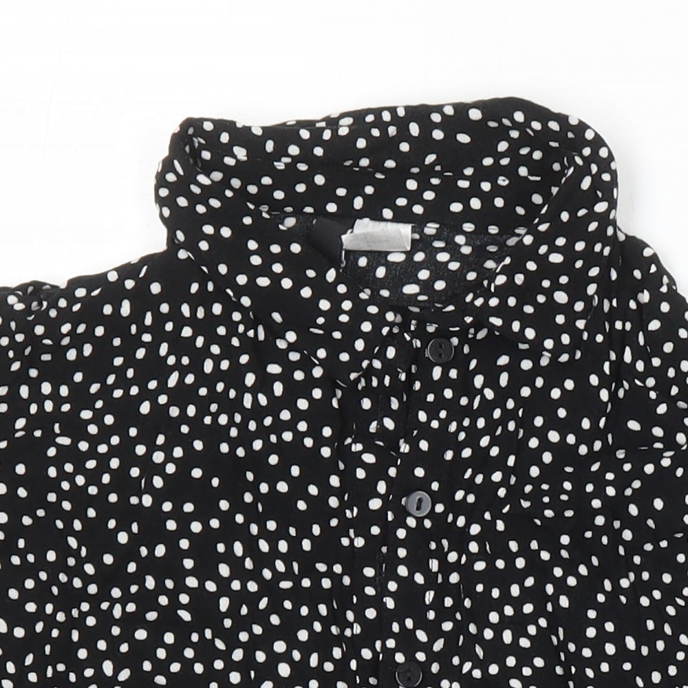Womens UK Size 8 H&M Black Tunic Blouse