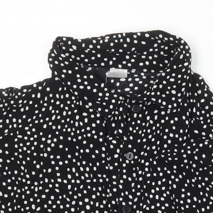 Womens UK Size 8 H&M Black Tunic Blouse