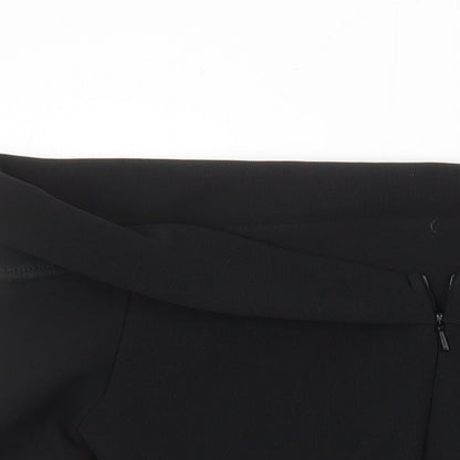 Womens UK Size 10 ASOS Black Cropped T-Shirt