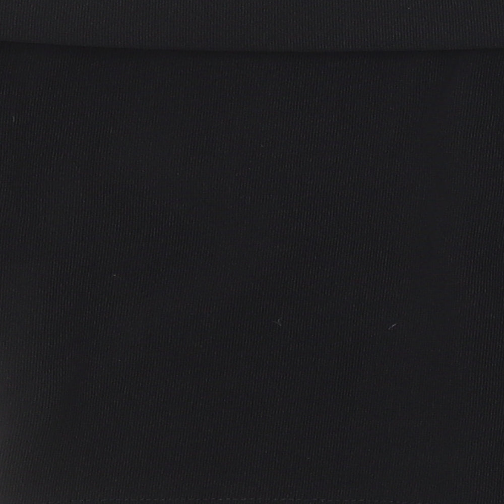 Womens UK Size 10 ASOS Black Cropped T-Shirt