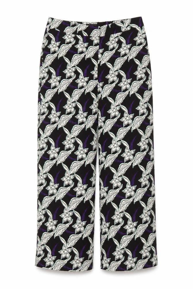 Womens UK Size 10 Topshop Regular Fit Cropped Multicoloured Trousers