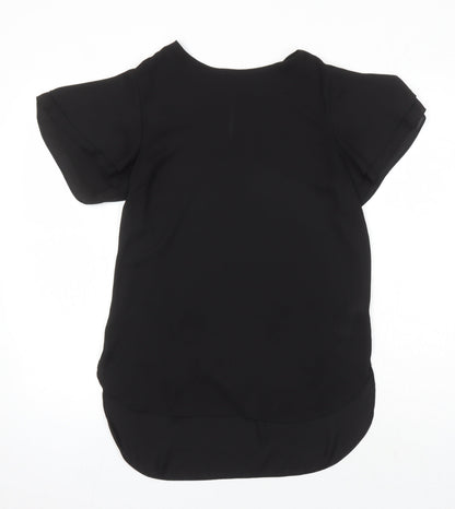 Womens UK Size 8 New Look Black Tunic Blouse