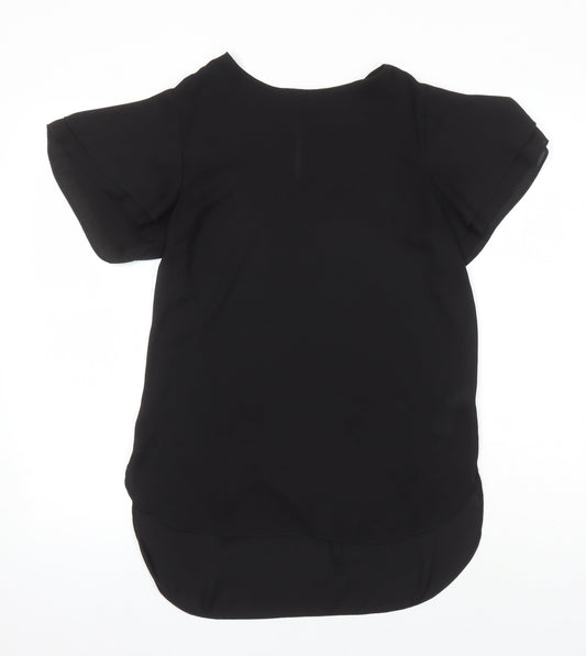 Womens UK Size 8 New Look Black Tunic Blouse