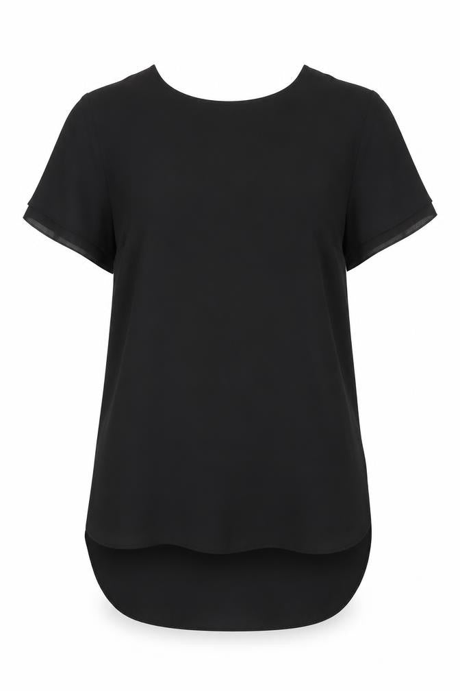 Womens UK Size 8 New Look Black Tunic Blouse