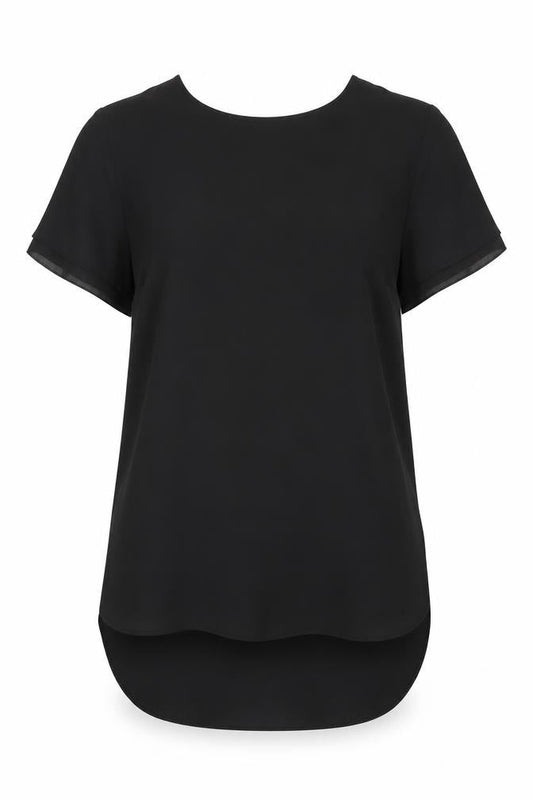 Womens UK Size 8 New Look Black Tunic Blouse