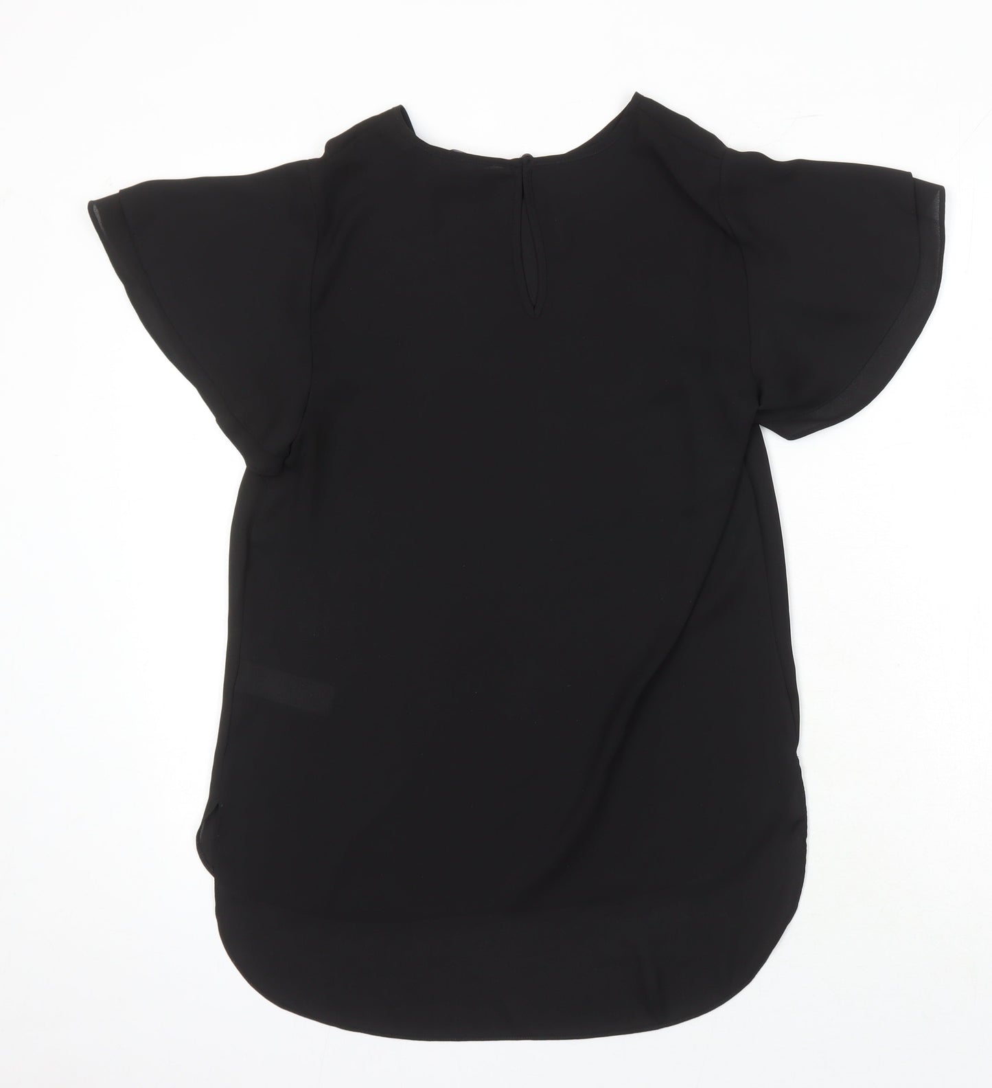 Womens UK Size 8 New Look Black Tunic Blouse