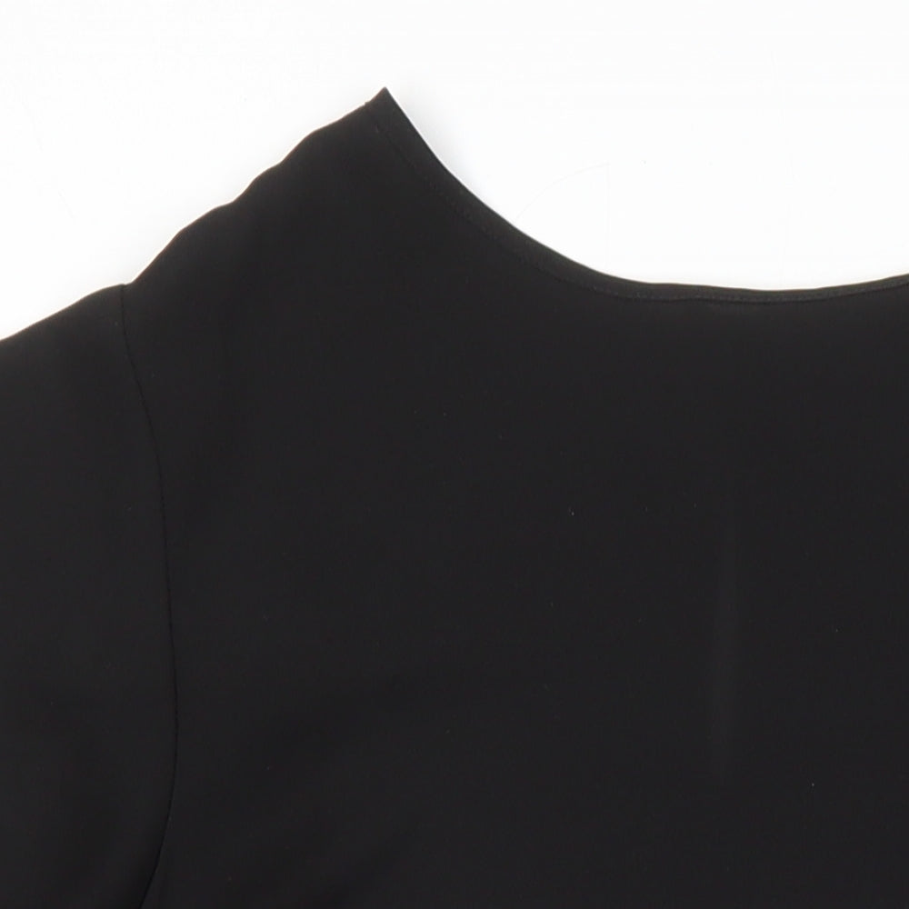 Womens UK Size 8 New Look Black Tunic Blouse