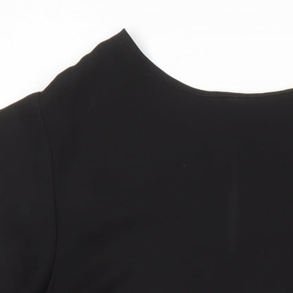Womens UK Size 8 New Look Black Tunic Blouse