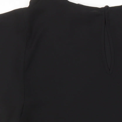 Womens UK Size 8 New Look Black Tunic Blouse