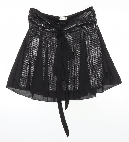 Quiz Womens Black Viscose Tunic Blouse Size 16 Off the Shoulder