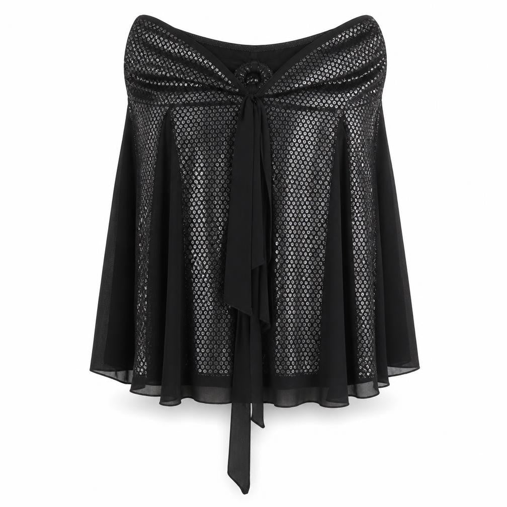 Womens UK Size 16 Quiz Black Tunic Blouse