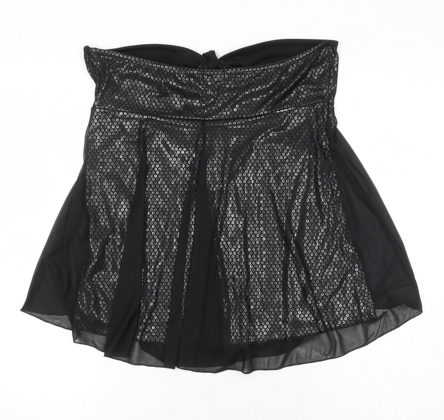 Quiz Womens Black Viscose Tunic Blouse Size 16 Off the Shoulder