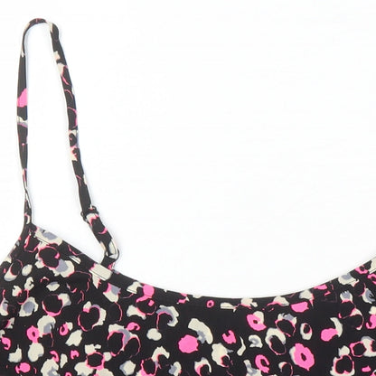 Miss Selfridge Womens Multicoloured Geometric Polyester Camisole Blouse Size 14 Boat Neck