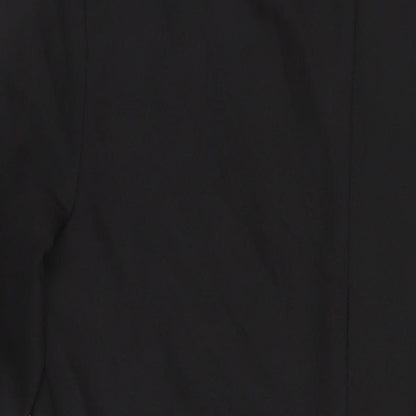 ASOS Womens Black Polyester A-Line Size 8 Roll Neck - Embroidered Detail