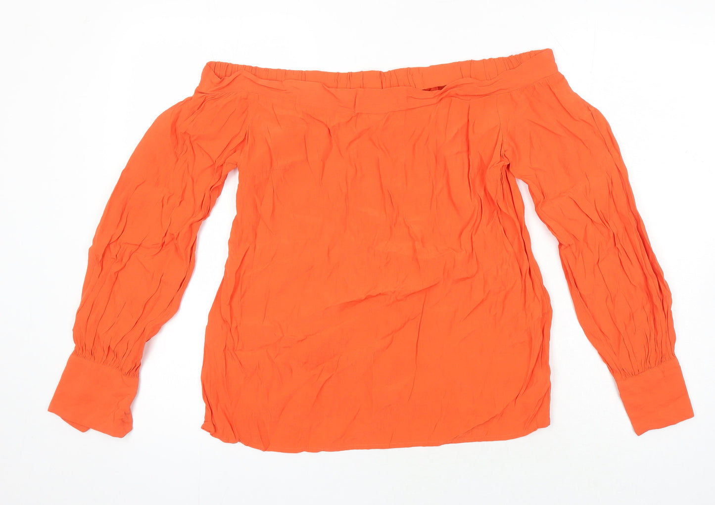 Womens UK Size 12 Warehouse Orange Tunic Blouse