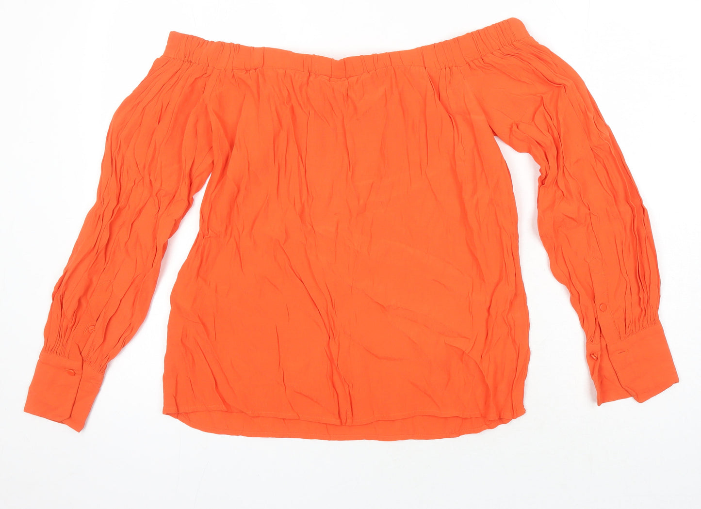 Womens UK Size 12 Warehouse Orange Tunic Blouse