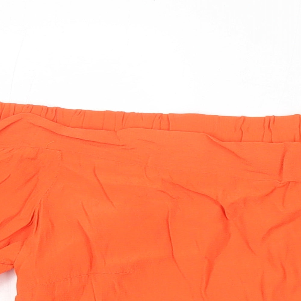 Womens UK Size 12 Warehouse Orange Tunic Blouse