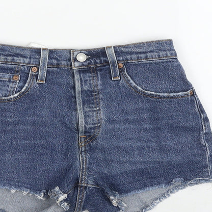 Levi's Womens Blue Cotton Cut-Off Shorts Size 25 in L3 in Regular Zip