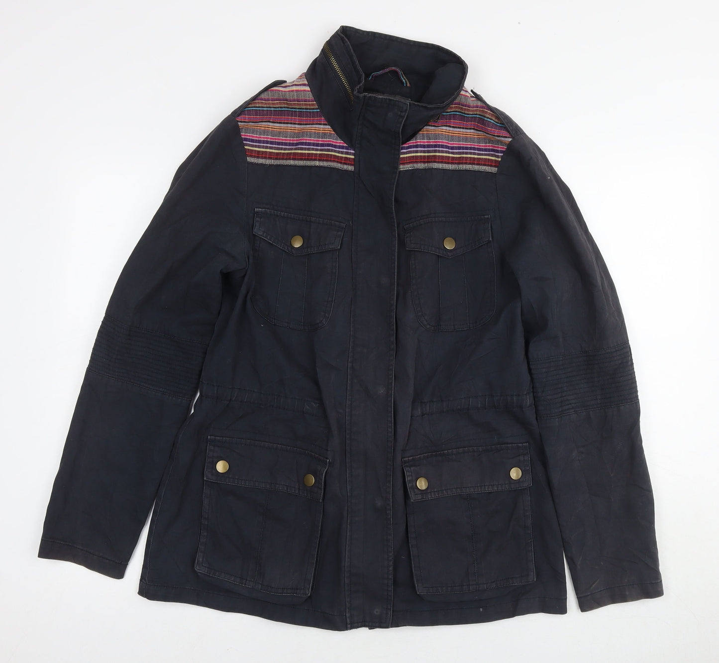 Womens UK Size 14 New Look Black Parka Coat