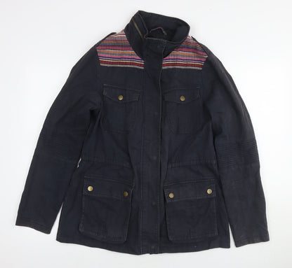 Womens UK Size 14 New Look Black Parka Coat