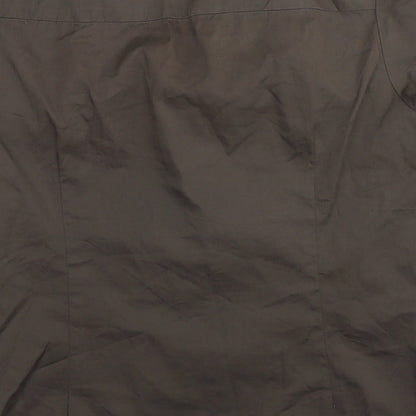Bega Womens Brown Polyester Basic Blouse Size XL Round Neck