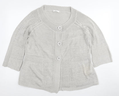 Womens UK Size 20 Marks and Spencer Grey Cardigan Jumper