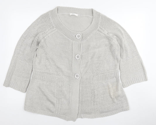 Womens UK Size 20 Marks and Spencer Grey Cardigan Jumper