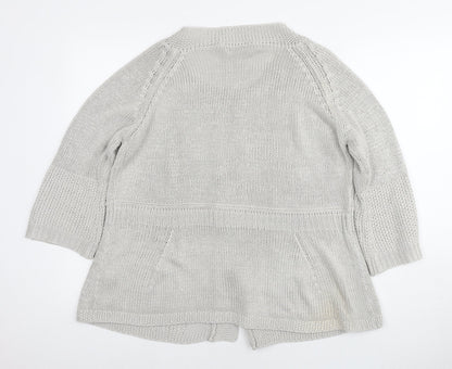 Womens UK Size 20 Marks and Spencer Grey Cardigan Jumper