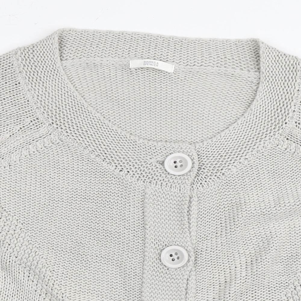 Womens UK Size 20 Marks and Spencer Grey Cardigan Jumper