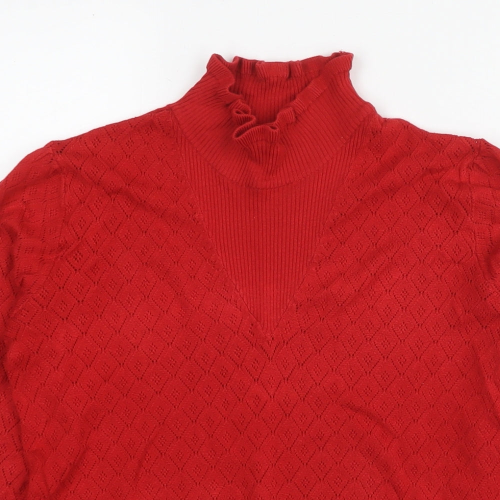 Womens UK Size 8 NEXT Red Pullover Jumper