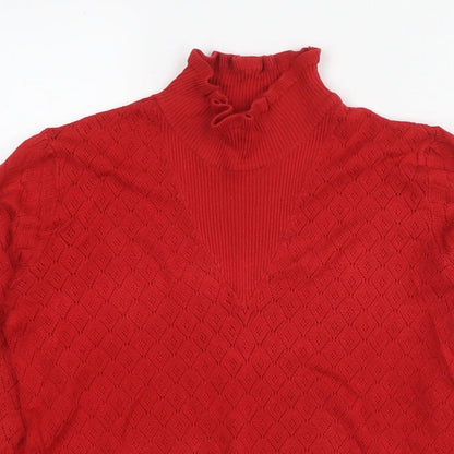 Womens UK Size 8 NEXT Red Pullover Jumper