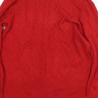Womens UK Size 8 NEXT Red Pullover Jumper