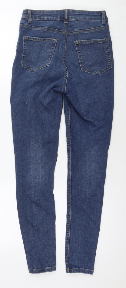 Denim & Co. Womens Black Cotton Skinny Jeans Size 8 L27 in Regular Zip