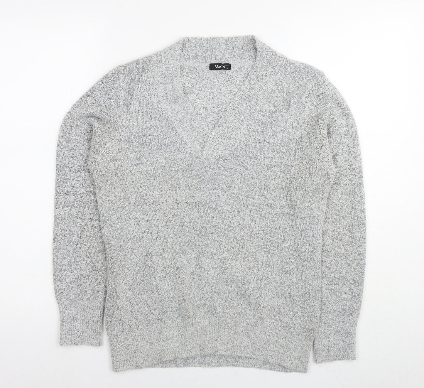 Womens UK Size L M&Co Grey Pullover Jumper