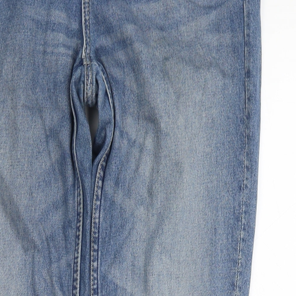 Womens UK Size 26 in H&M Regular Fit Boyfriend Blue Jeans