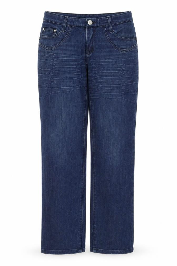 Quizhen Womens Blue Polyester Blend Straight Jeans Size 30 L30 in Regular Zip