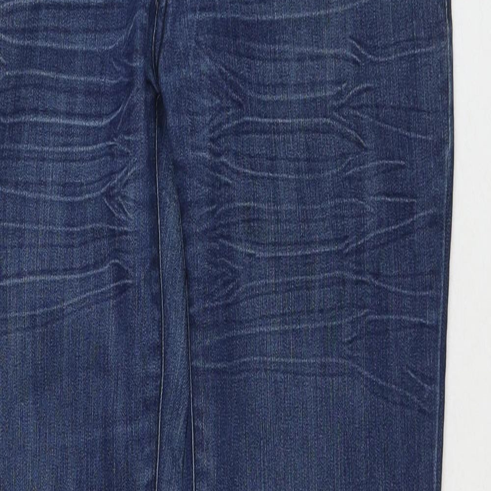 Quizhen Womens Blue Polyester Blend Straight Jeans Size 30 L30 in Regular Zip