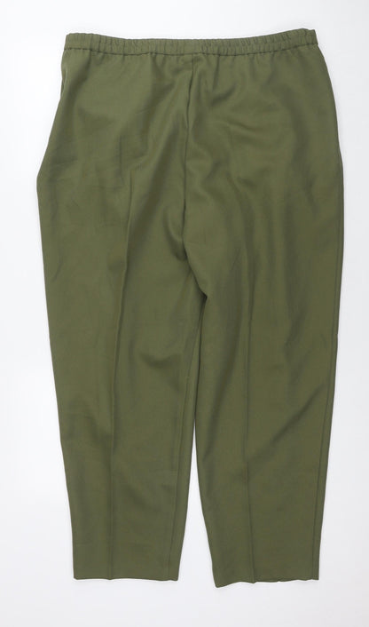 Womens UK Size 22 Slimtru Regular Fit  Green Trousers