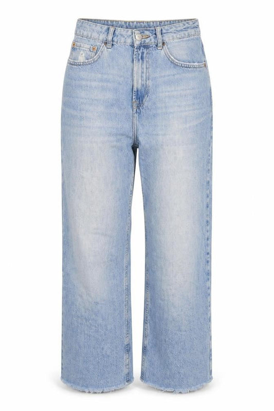 Womens UK Size 28 in Topshop Regular Fit Cropped Blue Jeans