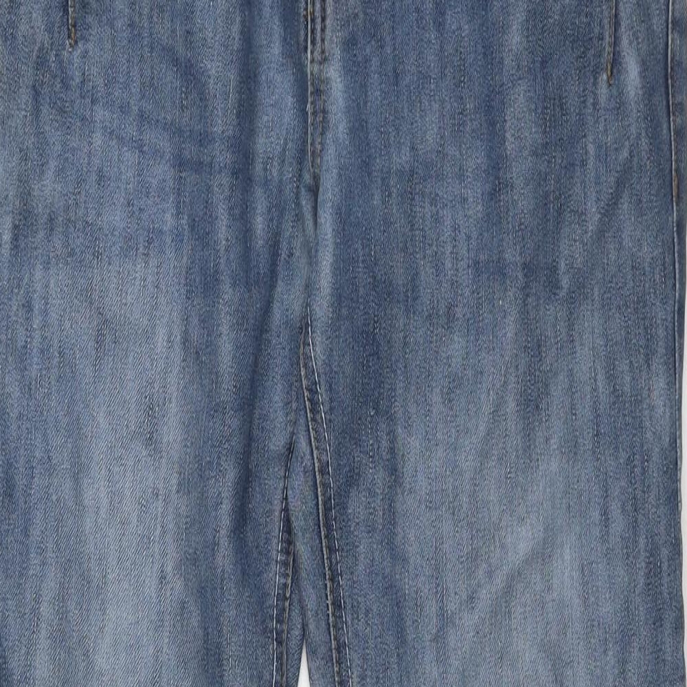 Denim & Co. Womens Blue Cotton Bootcut Jeans Size 30 in L27 in Regular Zip