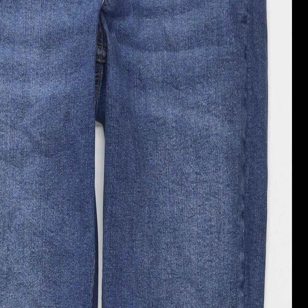 365 Denim Womens Blue Cotton Straight Jeans Size 14 L26 in Regular Zip