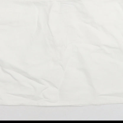 Suzie Womens White Cotton Mini Skirt Size 30 in Zip