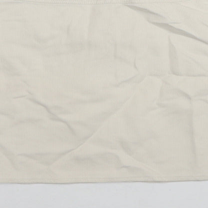 Suzie Womens Beige Cotton A-Line Skirt Size 30 in Zip