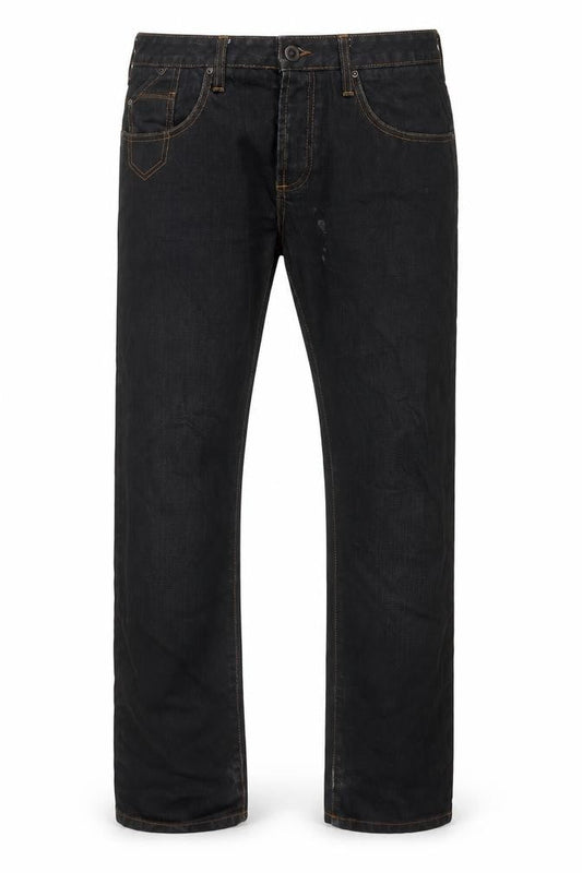 Mens UK Size 32 in Burton Regular Fit Straight Black Jeans