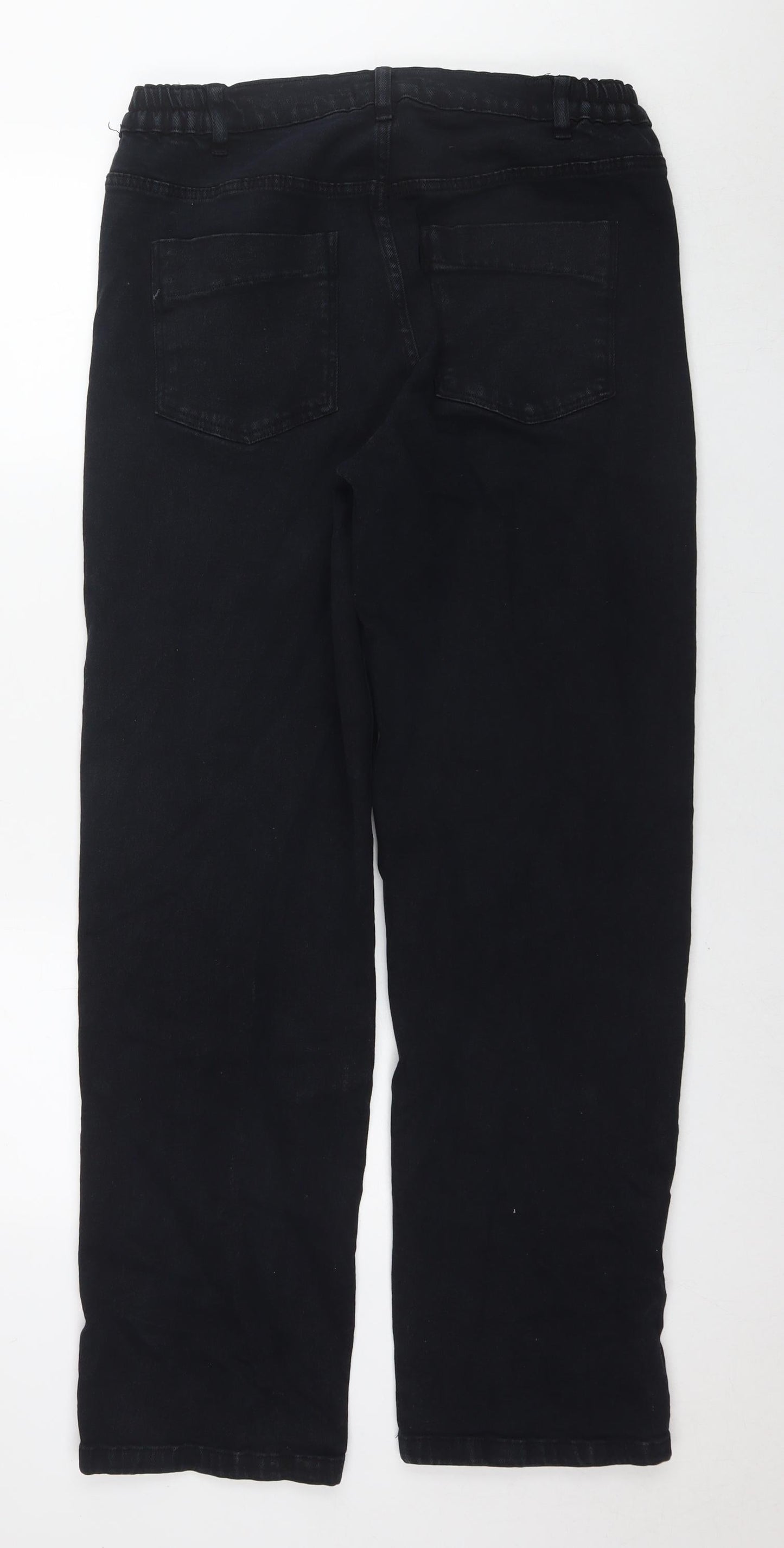 Pegasus Womens Black Cotton Straight Jeans Size 34 in L33 in Regular Zip