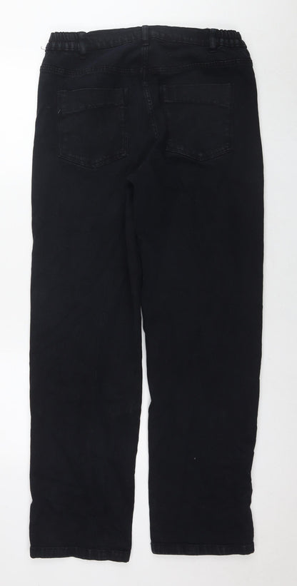 Pegasus Womens Black Cotton Straight Jeans Size 34 in L33 in Regular Zip