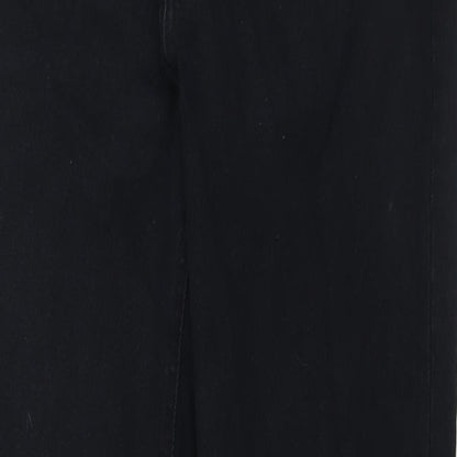 Pegasus Womens Black Cotton Straight Jeans Size 34 in L33 in Regular Zip