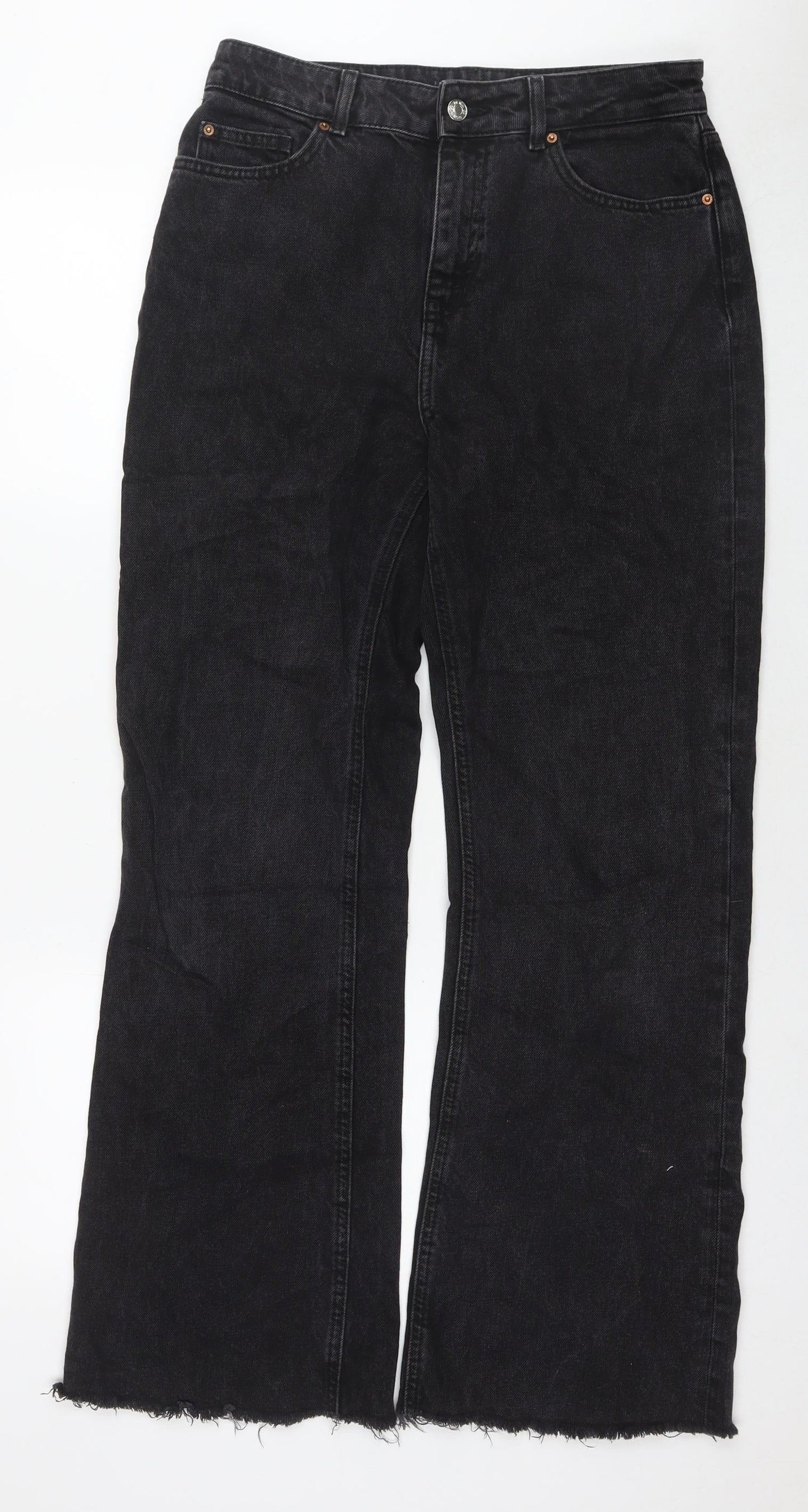 Denim & Co. Womens Black Polyester Blend Bootcut Jeans Size 30 in L30 in Regular Zip